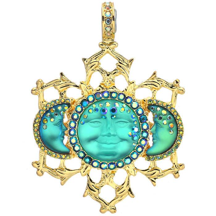 Moondust 18mm Goddess Seaview Moon Shadow Magnetic Enhancer (Goldtone/Azure)