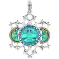 Moondust 18mm Goddess Seaview Moon Shadow Magnetic Enhancer (Sterling Silvertone/Azure)