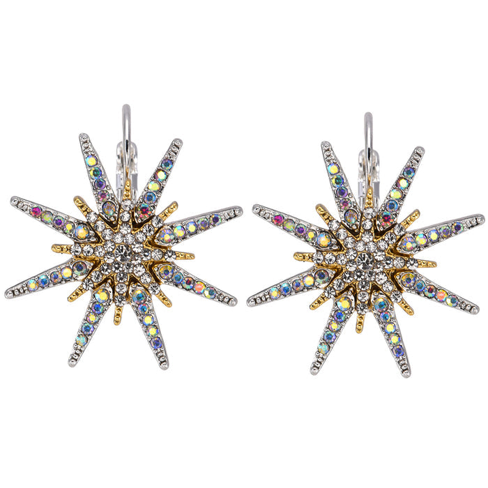 Moondust Starlight Dreamer Leverback Earrings (Sterling Silvertone)