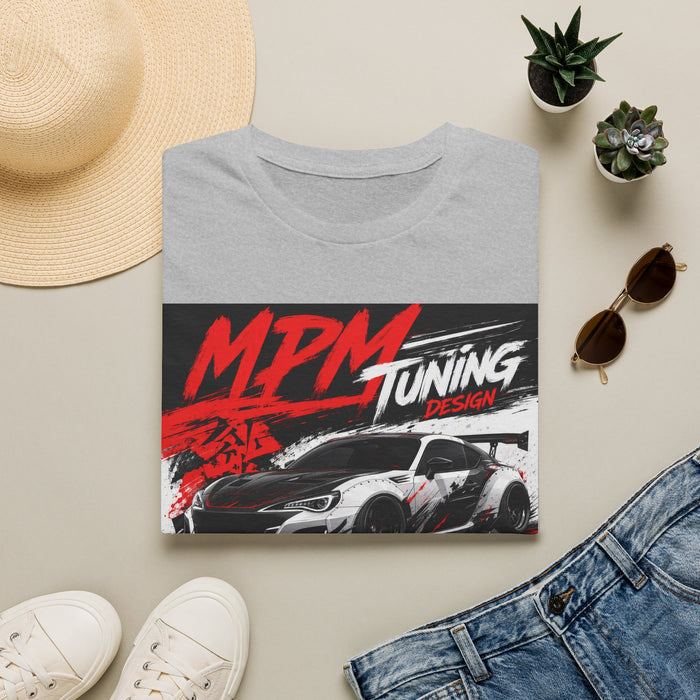 MPM JDM Racing Car Graphic T-Shirt — Red Brushstroke Automotive Tee | MPM Tuning Design