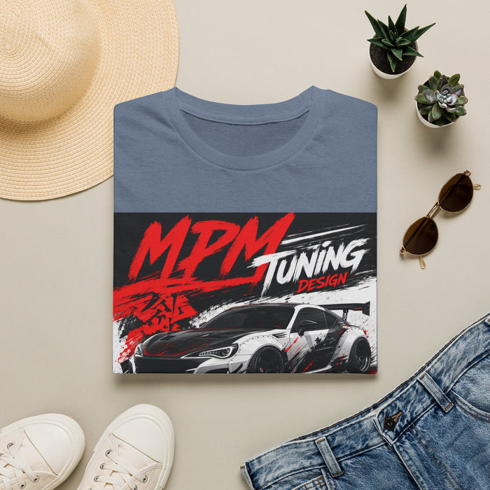 MPM JDM Racing Car Graphic T-Shirt — Red Brushstroke Automotive Tee | MPM Tuning Design
