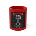 MPM Red Interior Racing Accent Mug — 11oz Automotive Coffee Mug