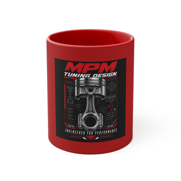 MPM Red Interior Racing Accent Mug — 11oz Automotive Coffee Mug