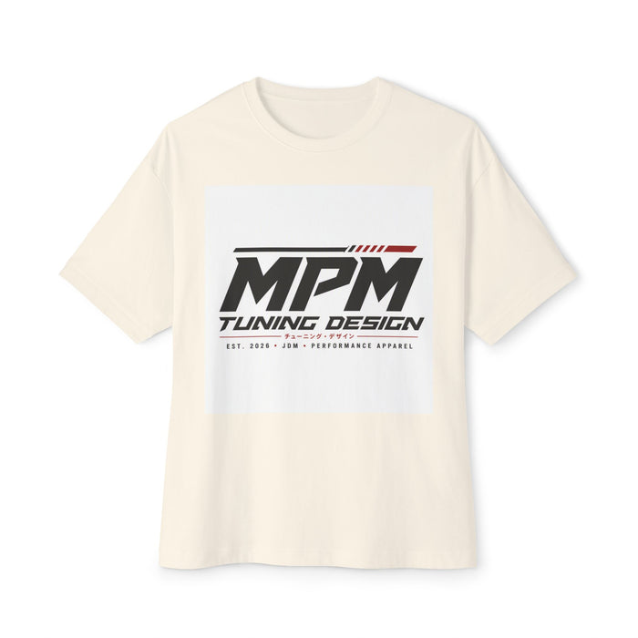 MPM Tuning Design Oversized Tee — Performance Car Logo Boxy Shirt | MPM Tuning Design