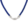 Mystic Cord 17" Magnetic Interchangeable Necklace (Sterling Silvertone/Navy)