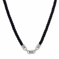 Mystic Cord 30" Magnetic Interchangeable Necklace (Sterling Silvertone/Black)