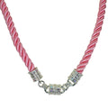 Mystic Cord Interchangeable Magnetic Necklace (Sterling Silvertone/Pink)