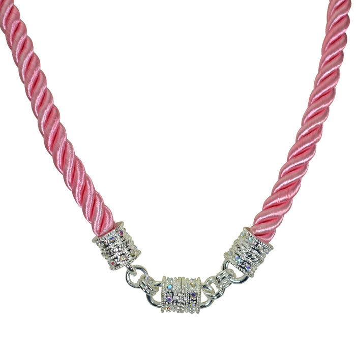 Mystic Cord Interchangeable Magnetic Necklace (Sterling Silvertone/Pink)