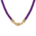 Mystic Cord Magnetic Interchangeable Necklace (Goldtone/Purple)