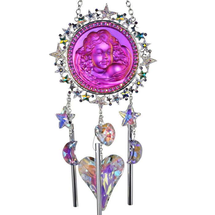 Mystic Dream Angel Wind Chime (Sterling Silvertone/Mystic Iridis)
