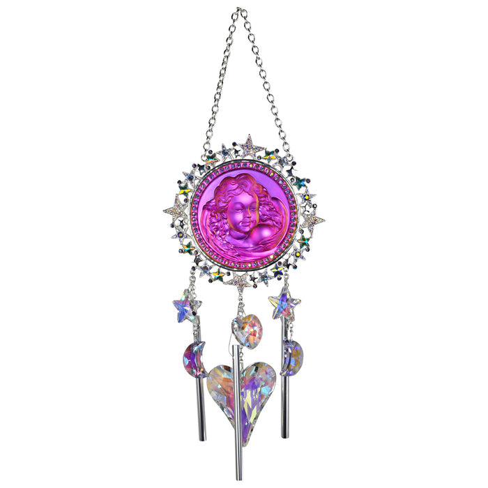 Mystic Dream Angel Wind Chime (Sterling Silvertone/Mystic Iridis)