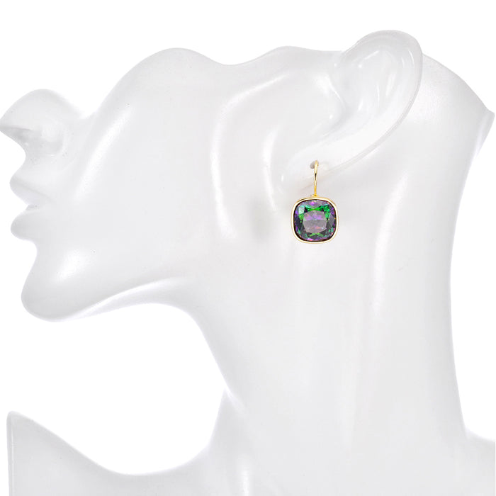 Mystic Dreamer CZ Leverback Earrings (Goldtone)