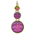 Mystic Goddess Seaview Moon Mother and Child Open Ring Charm (Goldtone/Mystic Iridis)