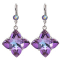 Mystic Lavender Leverback Earrings (Sterling Silvertone)