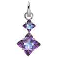 Mystic Lavender Open Ring Charm (Sterling Silvertone)