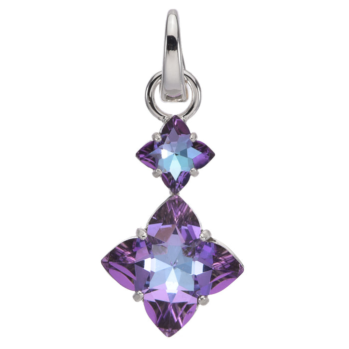 Mystic Lavender Open Ring Charm (Sterling Silvertone)