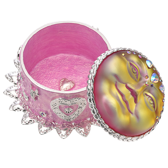 Mystic Sweetheart Seaview Moon 50mm Treasure Box (Sterling Silvertone/Mystic Moonlight)