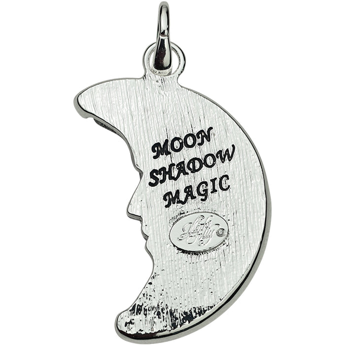 Mystic Venus Seaview Moon Shadow 35mm Open Ring Charm (Sterling Silvertone/Blue Sphinx)