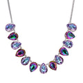 Mystic Violet Goddess Teardrop Necklace (Sterling Silvertone/Mystic Violet)