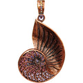 Nautilus Dreamer Foldover Pendant (Copper Ox)