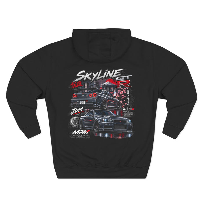 Nissan Skyline GT-R Racing Hoodie — JDM Tribute Fleece Pullover | MPM Tuning Design