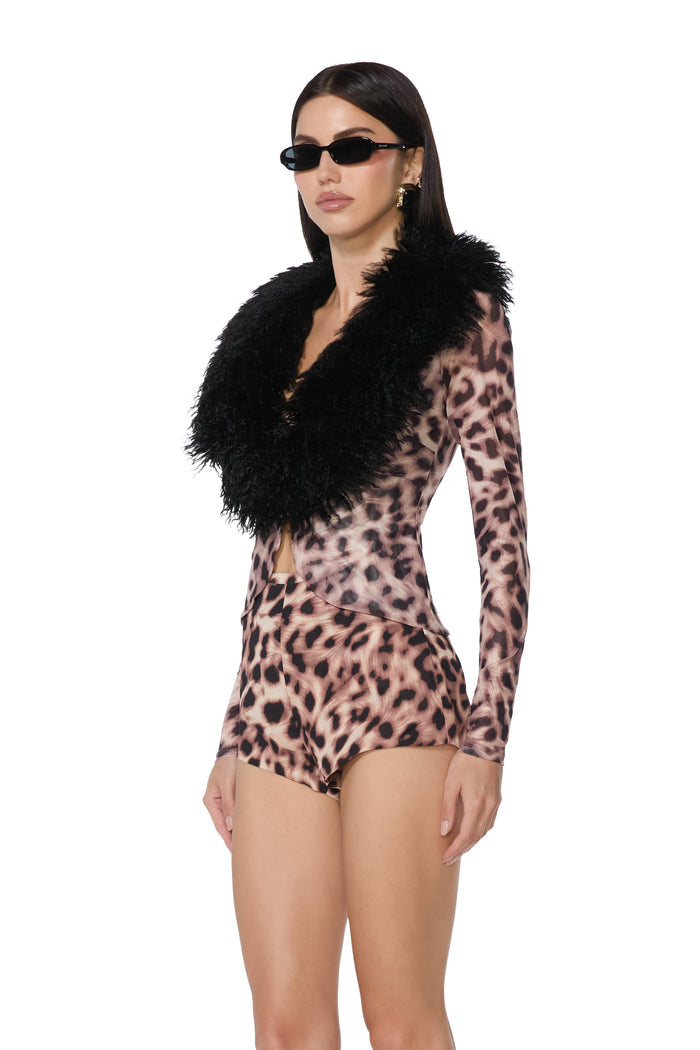 Nymia Top - Warmth Leopard