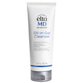 A tube of EltaMD Oil-in-Gel Cleanser, with white and blue labeling, designed for facial cleansing.