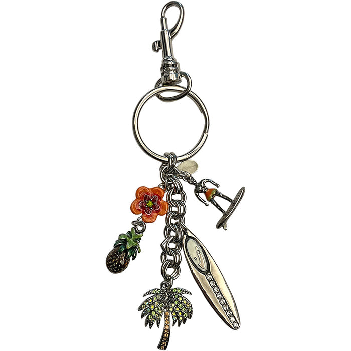 "One Of A Kind" Surf's Up Keychain Charmer (Silvertone)