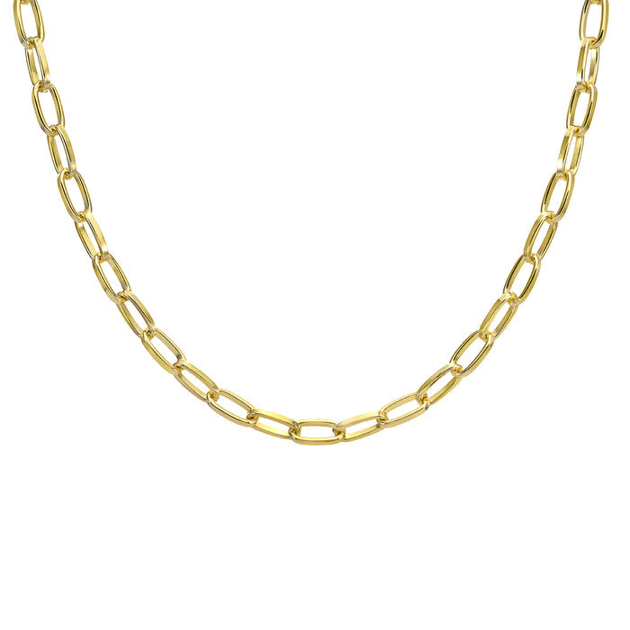 Party Princess Paper Clip Necklace (Goldtone)