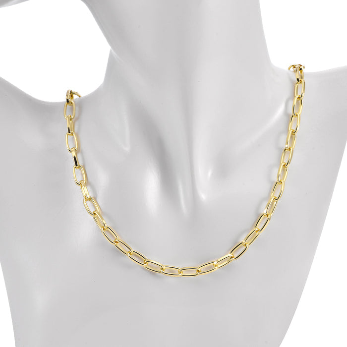 Party Princess Paper Clip Necklace (Goldtone)