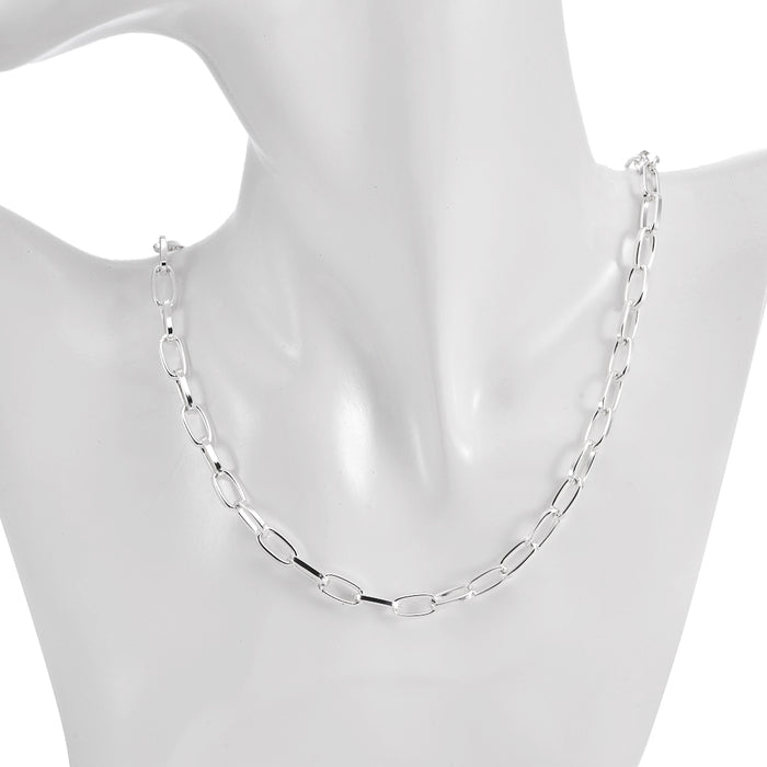 Party Princess Paper Clip Necklace (Sterling Silvertone)