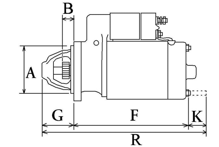 Perkins 400 series starter motor