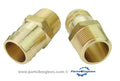 Perkins 4.236 raw water pump hose tails pair