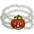 Peter Pumpkin 3 Strand Stretch Bracelet (Goldtone)