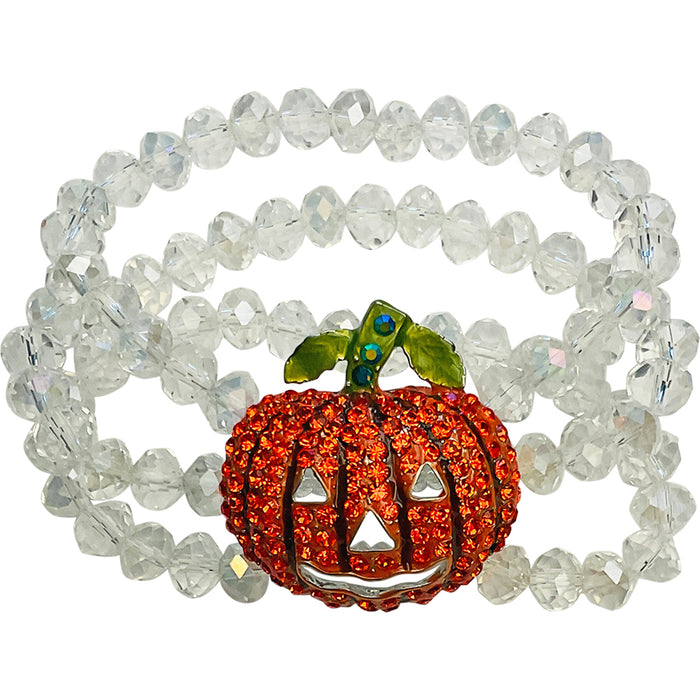 Peter Pumpkin 3 Strand Stretch Bracelet (Goldtone)