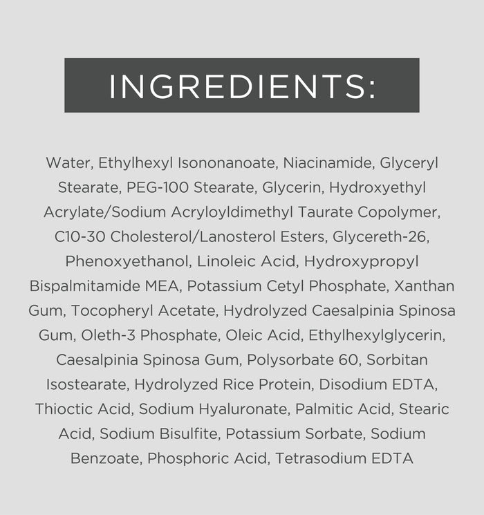List of ingredients on a gray background