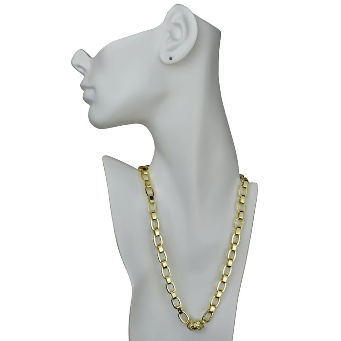Poetry Chain Magnetic Interchangeable Necklace (Goldtone)