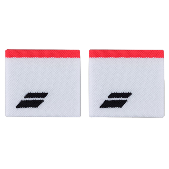 Poignets Éponge Babolat Logo Jumbo Court Blanc/Rose 2024 - Esprit Padel Shop