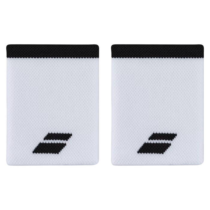 Poignets Éponge Babolat Logo Jumbo Noir/Blanc 2024 - Esprit Padel Shop