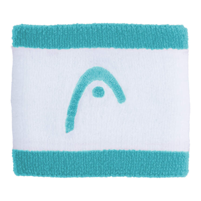 Poignets Éponge Head 2.5" Stripped Blanc/Bleu Ciel - Esprit Padel Shop