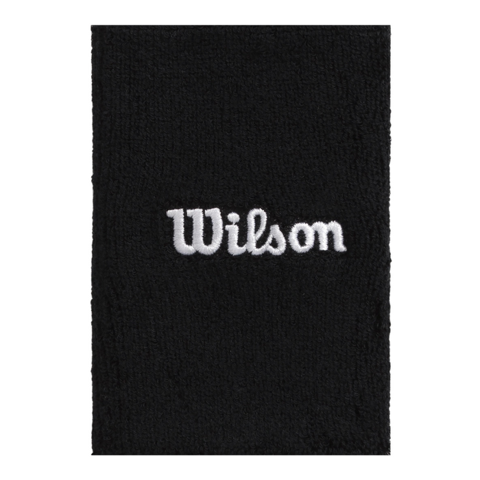 Poignets Éponge Wilson Wide Terry Noir x2 - Esprit Padel Shop