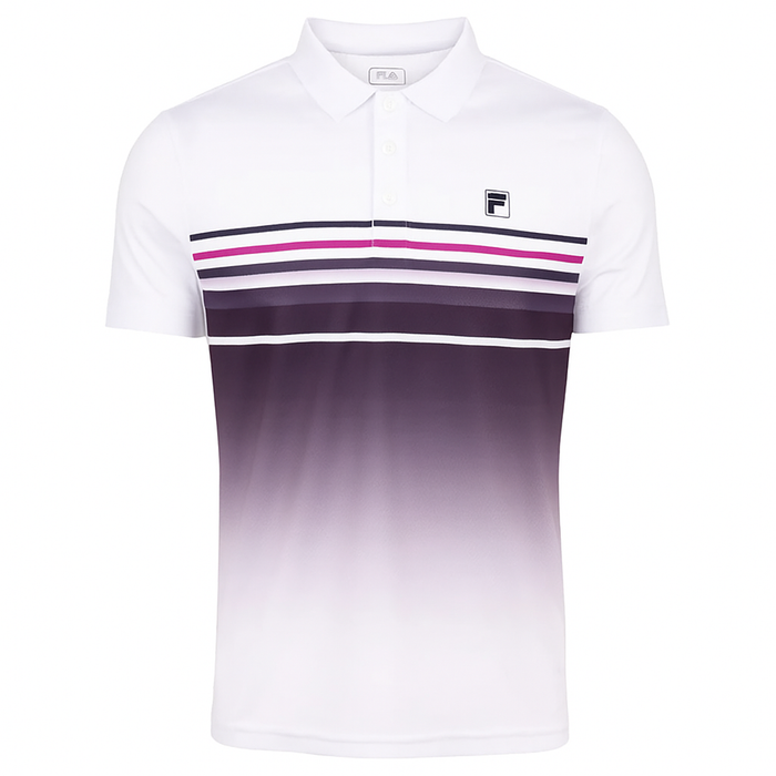 Polo Fila Diego Blanc/Violet - Esprit Padel Shop