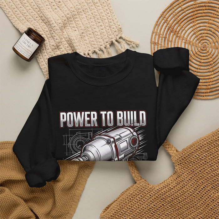 Power Drill Crewneck Sweatshirt for Car Builders | MPM Tuning Design