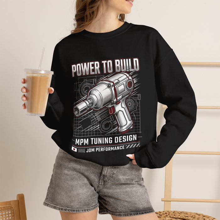 Power Drill Crewneck Sweatshirt for Car Builders | MPM Tuning Design