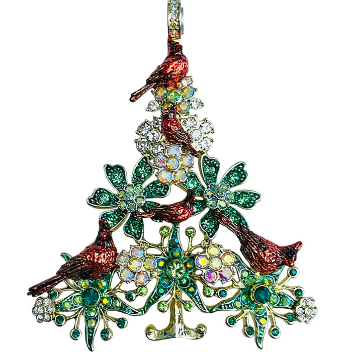 Precious Memories Cardinal Holiday Tree Magnetic Enhancer (Goldtone)