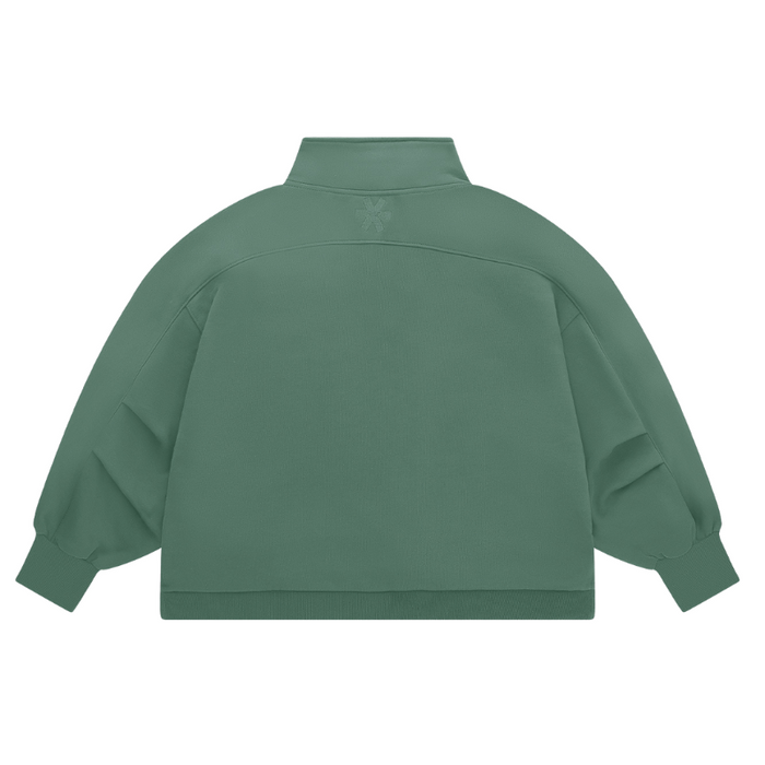 Sweat Osaka Cropped Half Zip Vert Femme - Esprit Padel Shop