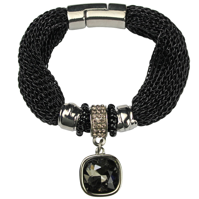 Queen Of Fairyland Magnetic Bracelet (Silvertone/Black)