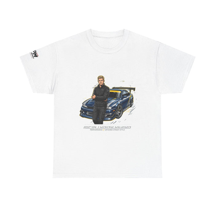 Racer & Skyline Tee — JDM Car Enthusiast Graphic T-Shirt | MPM Tuning Design