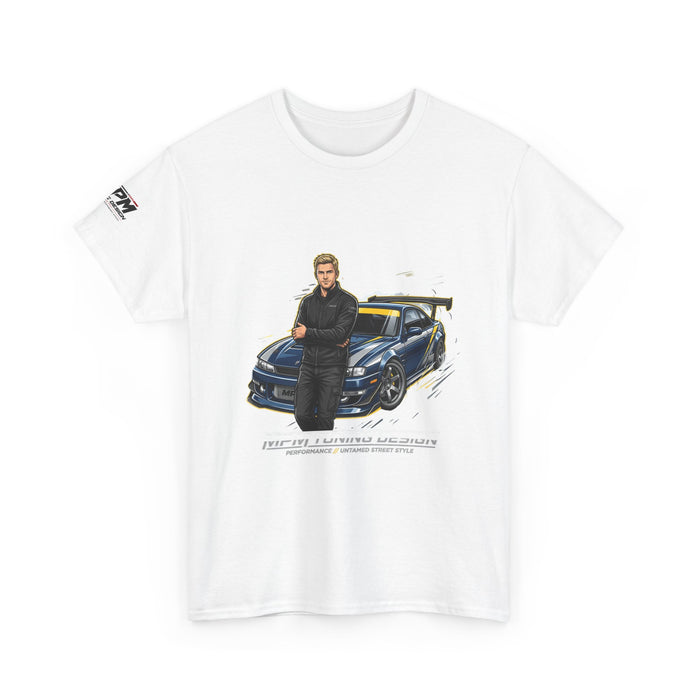 Racer & Skyline Tee — JDM Car Enthusiast Graphic T-Shirt | MPM Tuning Design