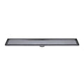 Radiant Tile Insert Linear Shower Grate Gun Metal Grey - The Blue Space